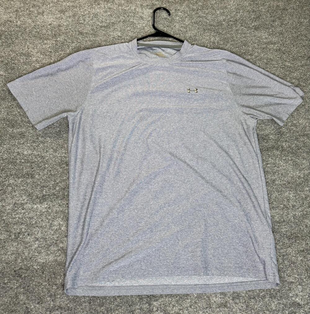 Under Armour Shirt Mens XL Gray Short Sleeve Athletic Training Tee Gym